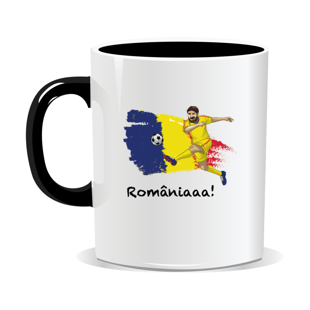 Cană personalizată pentru suporterii României