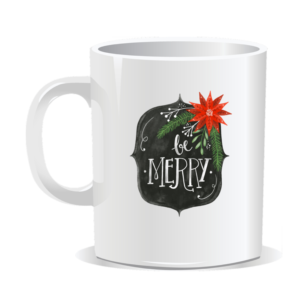 Cana personalizata de Craciun, Be Merry - imagine 3
